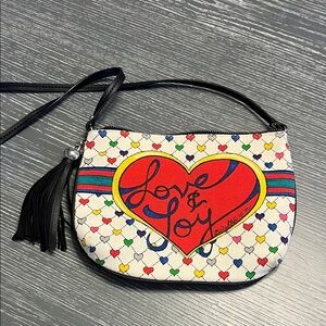 Brighton Joy & Love by Tom Clancy Crossbody Bag with Heart and Bow Artwork